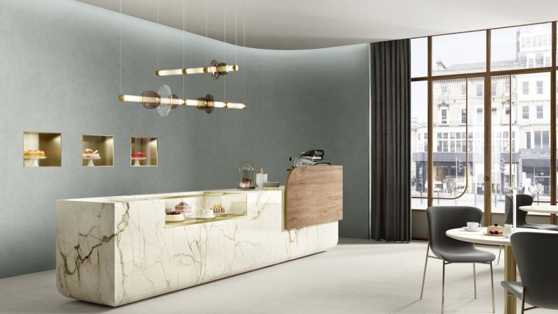 Sapienstone Calacatta Macchia Veccia u. Rovere Baio